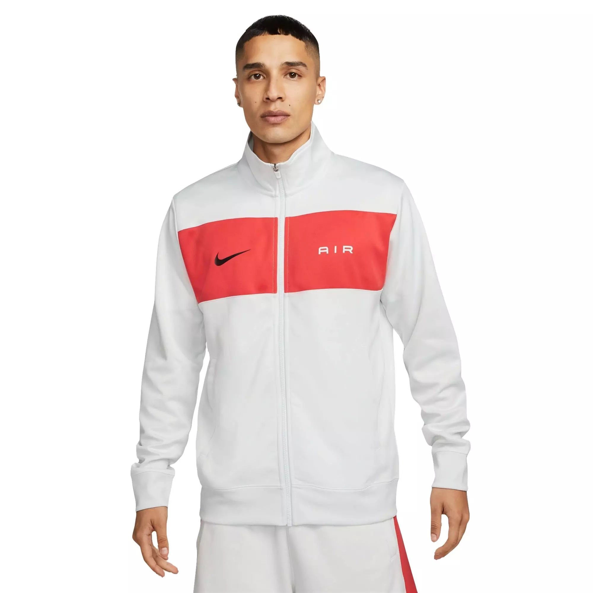 Red nike track discount top